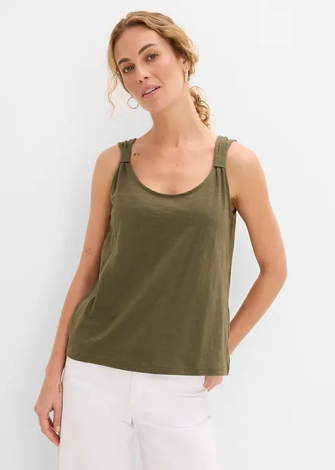 Singlet i 100% &oslash;kologisk bomull, bonprix