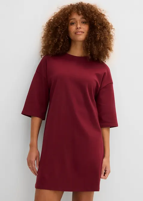 Oversized jerseykjole i formfast, &oslash;kologisk bomull, bonprix