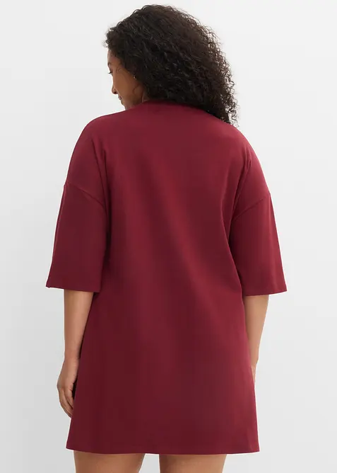 Oversized jerseykjole i formfast, &oslash;kologisk bomull, bonprix