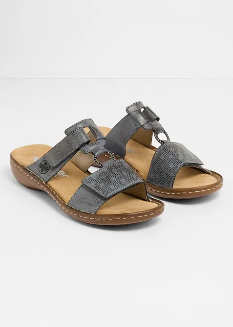 Slip-in sandaler med polstrede inners&aring;ler fra Rieker, Rieker
