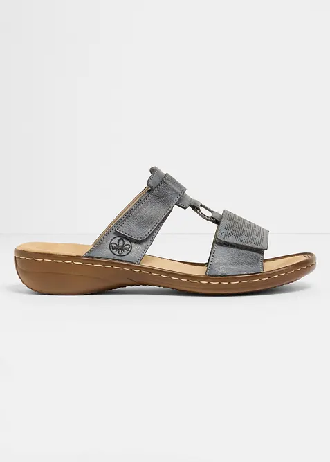 Slip-in sandaler med polstrede inners&aring;ler fra Rieker, Rieker