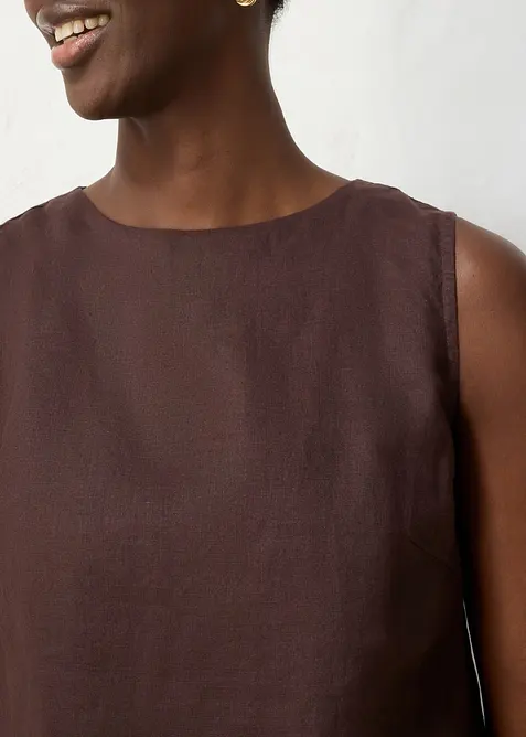 Ermel&oslash;s bluse i 100% lin, bonprix