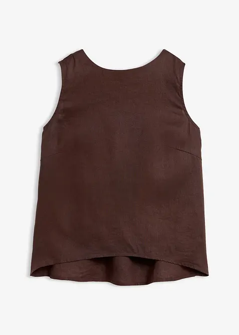 Ermel&oslash;s bluse i 100% lin, bonprix