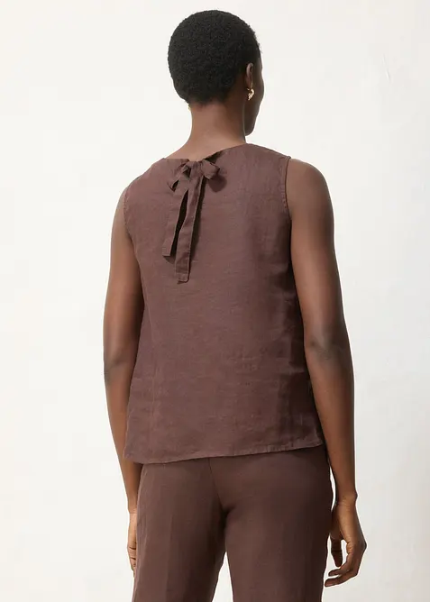 Ermel&oslash;s bluse i 100% lin, bonprix