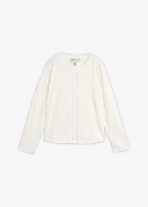 Blondetopp i 100% bomullsjersey, bonprix