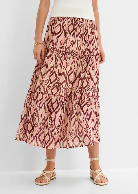 Volangskj&oslash;rt i chiffon, bonprix