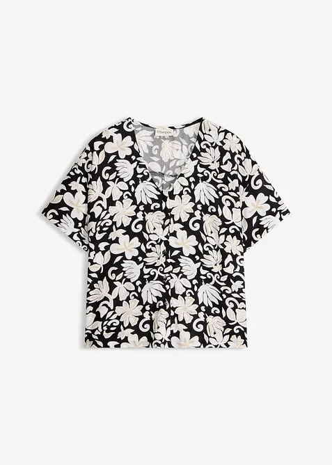Kortermet bluse i pent fallende viskose, bonprix