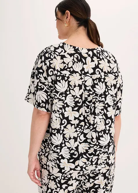 Kortermet bluse i pent fallende viskose, bonprix
