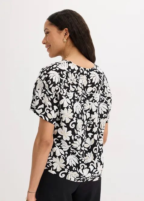 Kortermet bluse i pent fallende viskose, bonprix