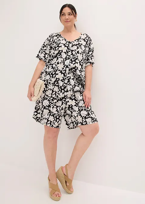 Kortermet bluse i pent fallende viskose, bonprix