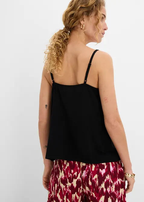 Singlet i lett lyocellmiks med spagettistropper, bonprix