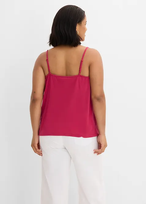 Singlet i lett lyocellmiks med spagettistropper, bonprix