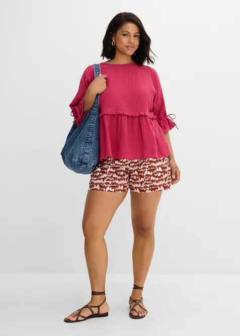 Bluse i luftig musselin, bonprix