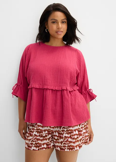 Bluse i luftig musselin, bonprix