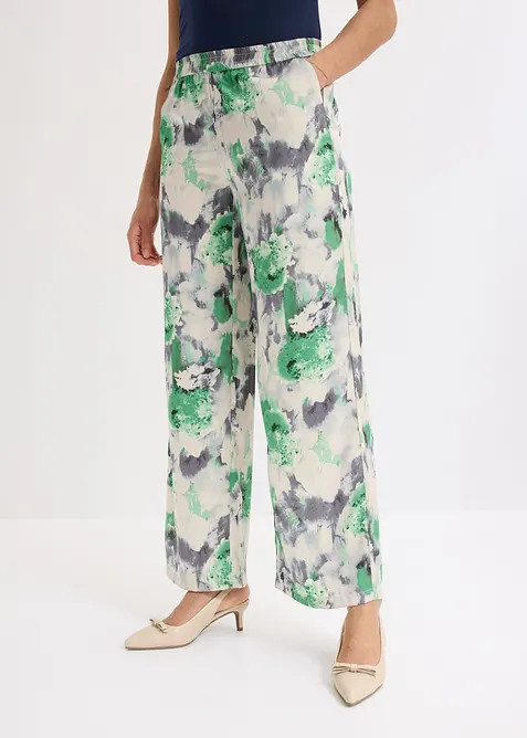 Vid bukse i satenglook, bonprix