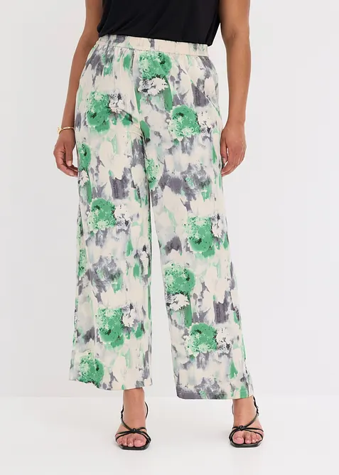 Vid bukse i satenglook, bonprix