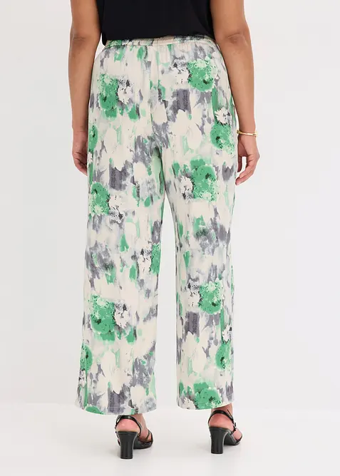 Vid bukse i satenglook, bonprix
