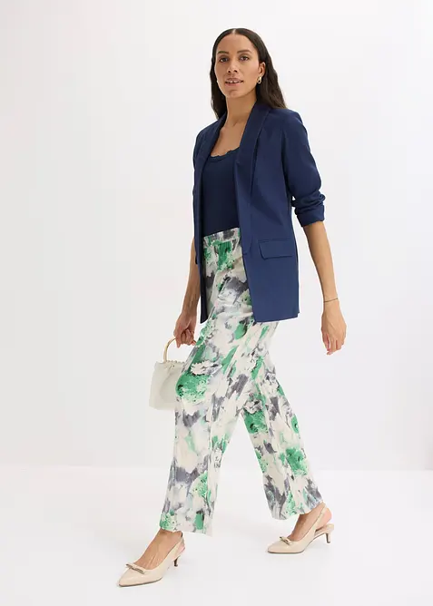 Vid bukse i satenglook, bonprix
