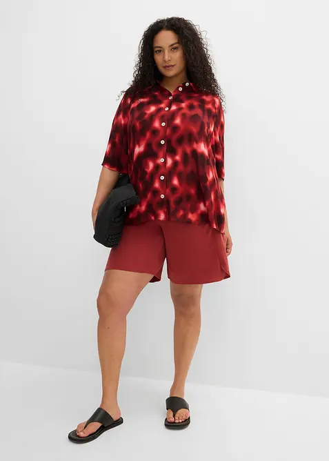 Oversized bluse av strukturert viskose, bonprix