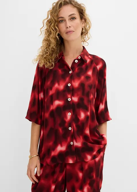 Oversized bluse av strukturert viskose, bonprix
