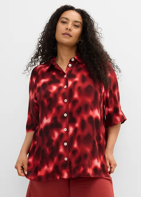 Oversized bluse av strukturert viskose, bonprix