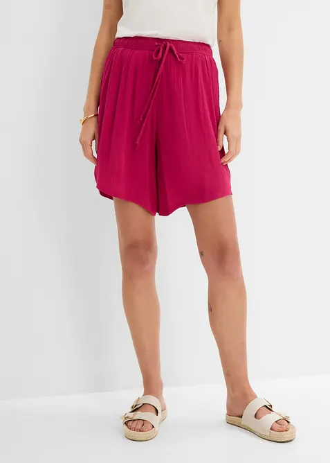 Pull on-shorts i strukturert viskose, bonprix