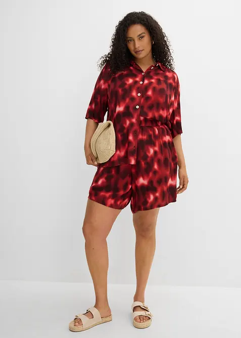 Pull on-shorts i strukturert viskose, bonprix