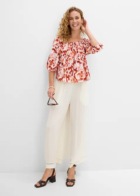 Bluse i lett viskosemiks, bonprix
