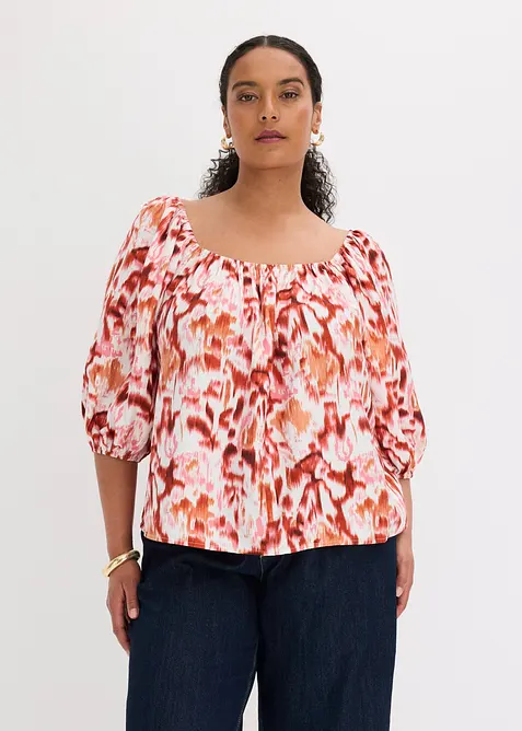 Bluse i lett viskosemiks, bonprix