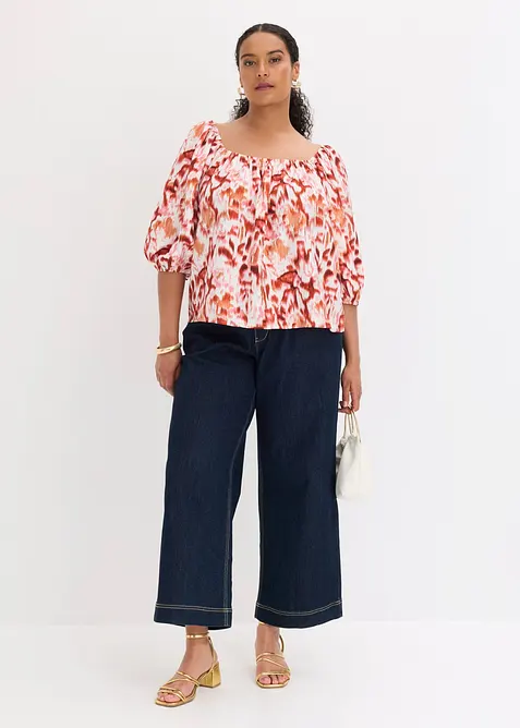 Bluse i lett viskosemiks, bonprix