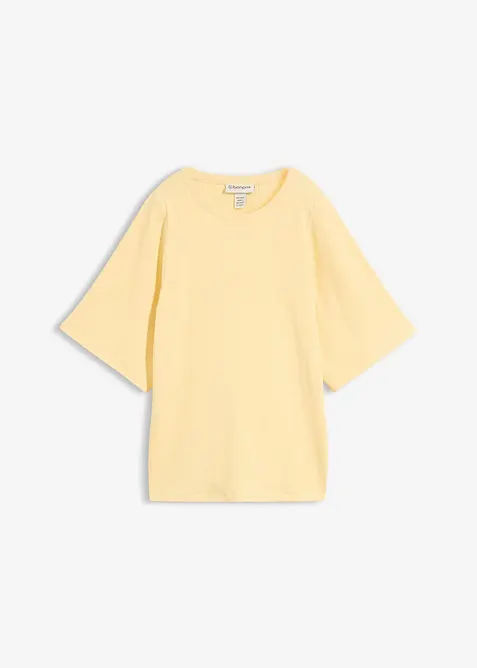 Ribbet topp i viskosemiks, bonprix
