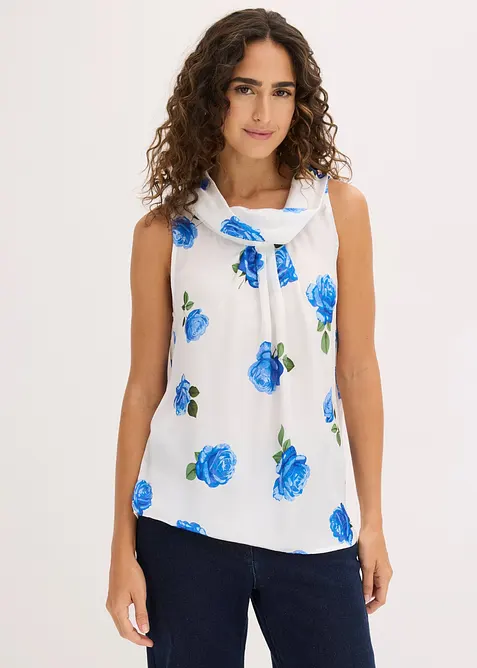 Bluse i sateng med mykt fall, bonprix