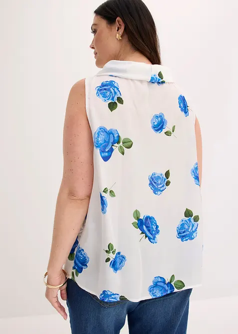 Bluse i sateng med mykt fall, bonprix