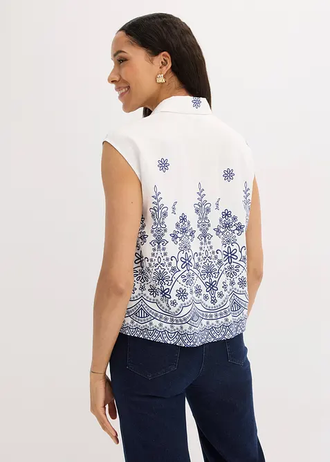 Bluse i viskosemiks med pent fall, bonprix