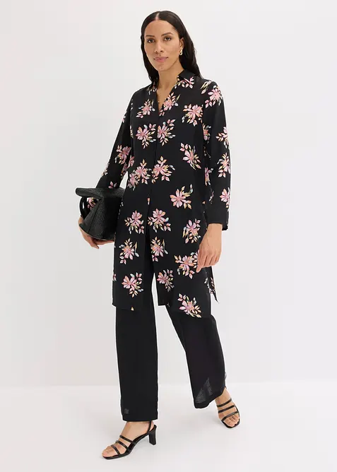Lang bluse i viskose med pent fall, bonprix