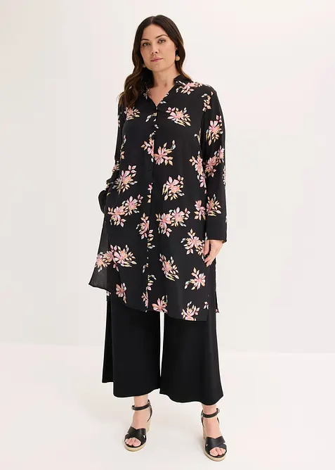 Lang bluse i viskose med pent fall, bonprix
