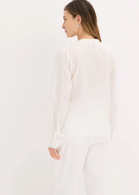 Bluse i 100% bomull med broderi, bonprix
