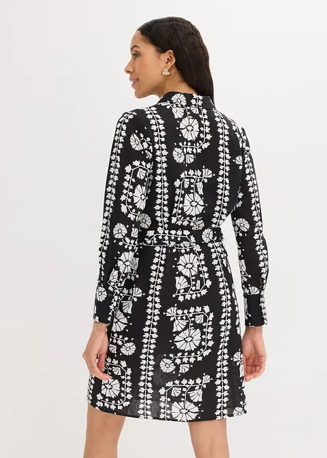 Skjortekjole i linlook, bonprix