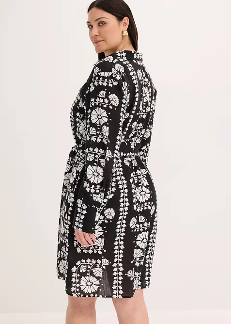 Skjortekjole i linlook, bonprix