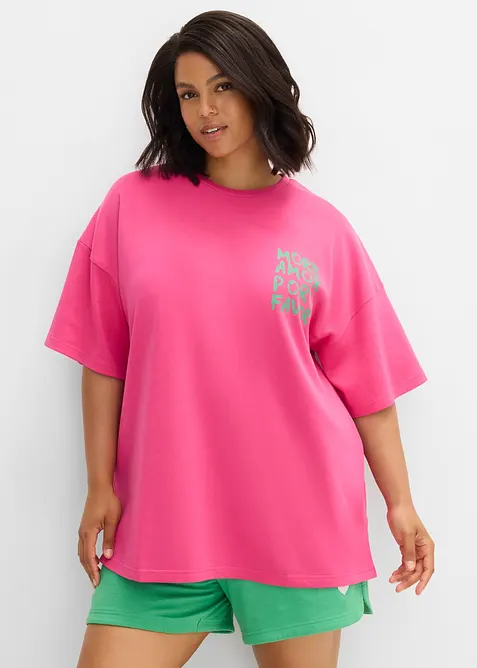 Oversized topp av 100% &oslash;kologisk bomull, bonprix