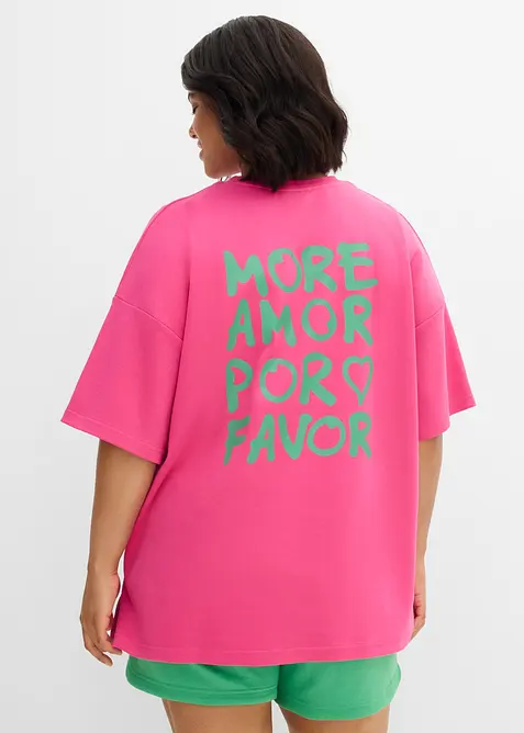 Oversized topp av 100% &oslash;kologisk bomull, bonprix