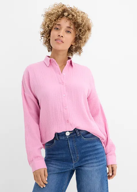 Vid bluse i used look, bonprix