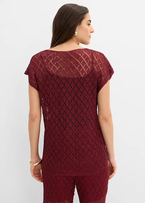 Strikket topp med paljetter, bonprix