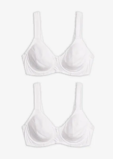 Minimizer-T-skjorte-BH med spiler og &oslash;kologisk bomull (2-pack), bonprix