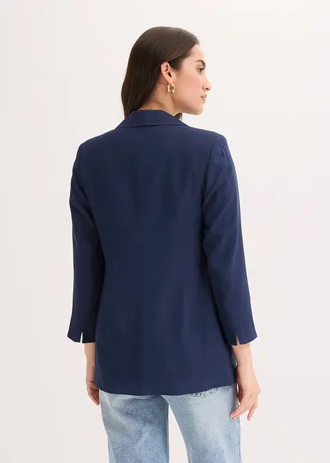 Lang blazer i viskosemiks, bonprix