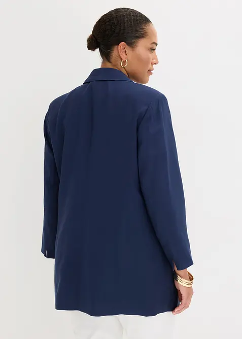 Lang blazer i viskosemiks, bonprix