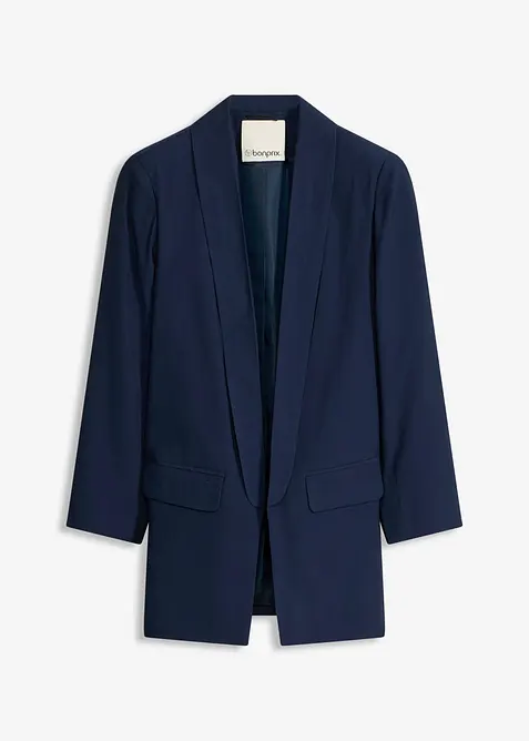 Lang blazer i viskosemiks, bonprix