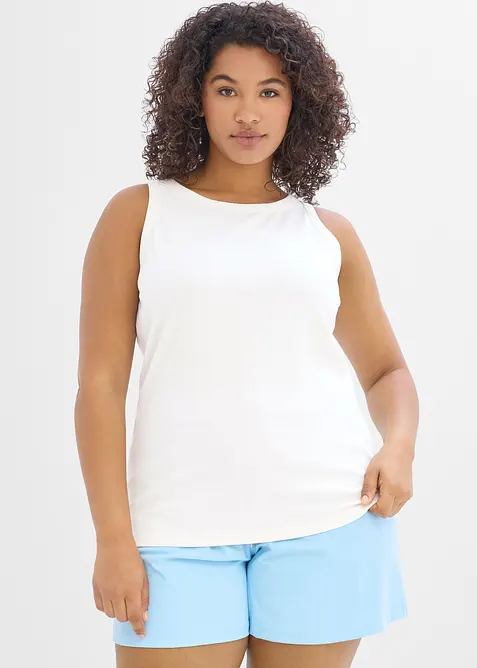 Singlet av ribbet, hurtigt&oslash;rkende materiale, bonprix