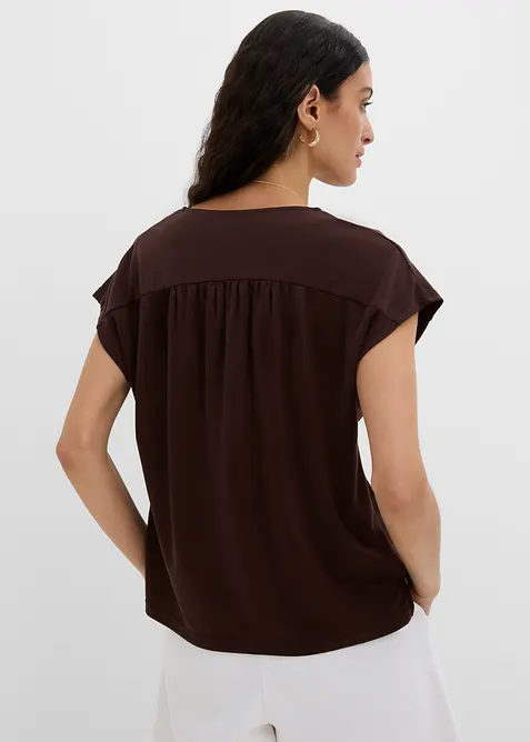 Jerseybluse i viskosepik&eacute;, bonprix