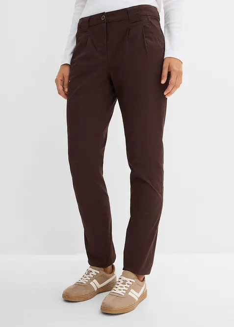 Chinos med stretch i bomullsmiks, bonprix